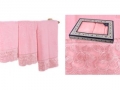 Набор подарочный для бани Santalino Комплект Ажур, розовый