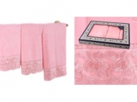 Набор подарочный для бани Santalino Комплект Ажур, розовый