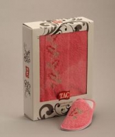 Женский набор для сауны TAC,махровый,розовый