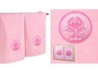 Набор подарочный для бани Santalino Комплект Рак, розовый