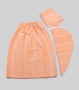 Набор для сауны 3 пр.:парео, капор, полотенце махровый женский персиковый